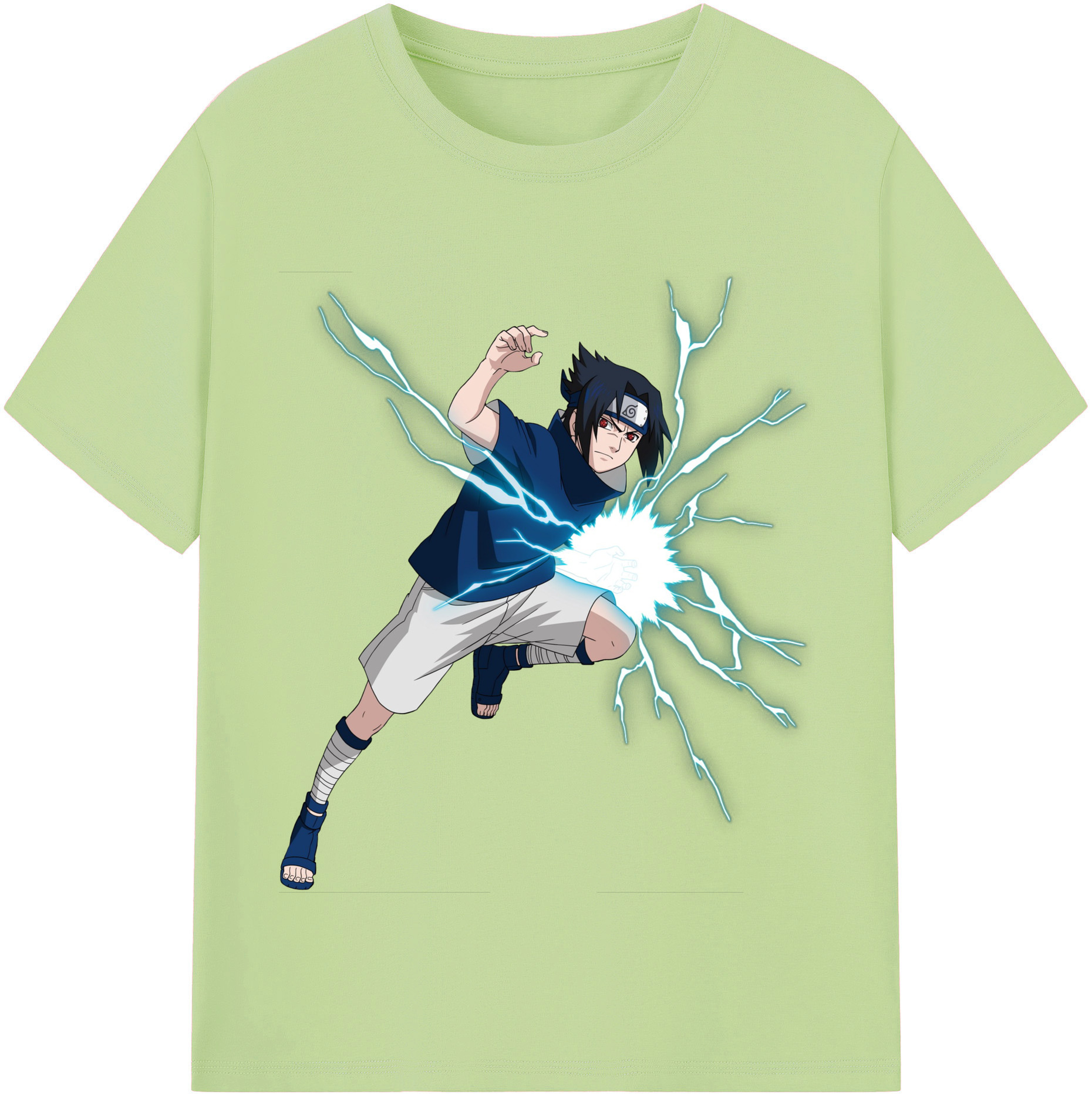 （画像用） NARUTO -ナルト- うちは サスケ Uchiha Sasuke 綿100％半袖Tシャツ（フロントプリント）